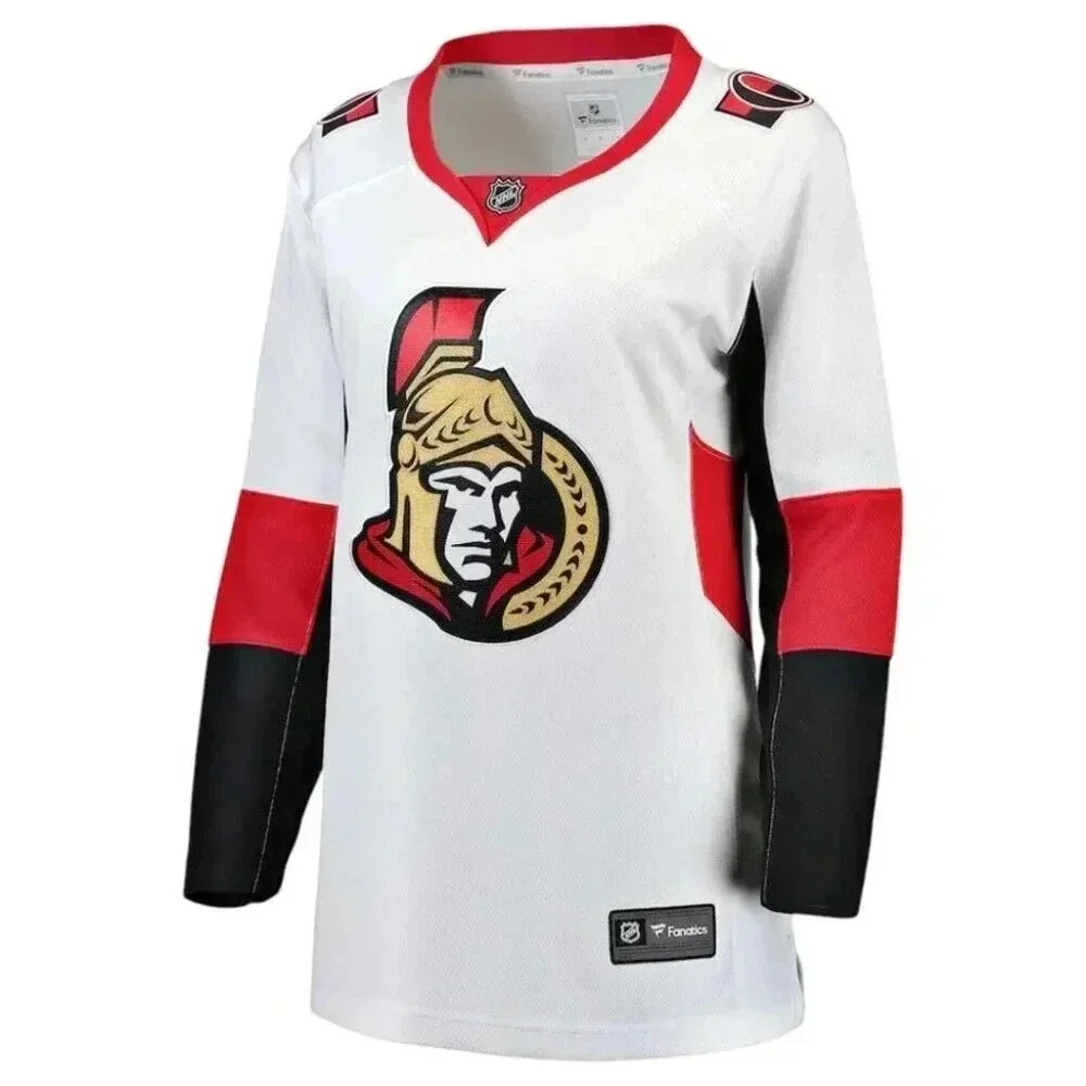 NWT NHL Fanatics Womens Ottawa Senators Away Breakaway Ice Hockey Jersey Size XL